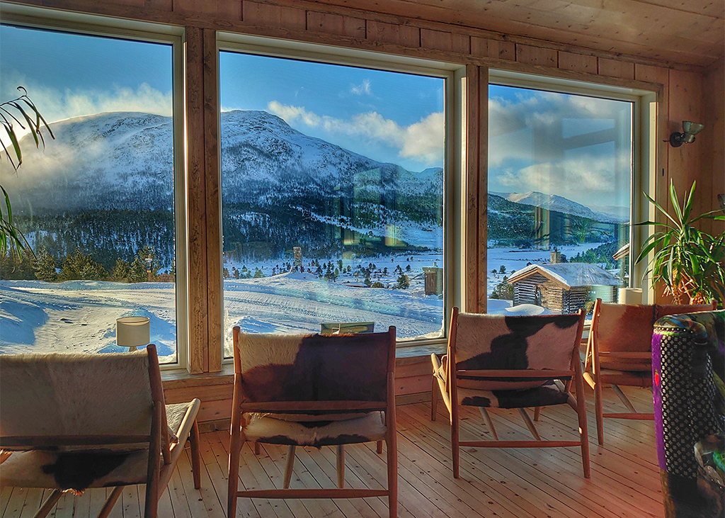 Fjellbibliotek utsikt over jotunheimen